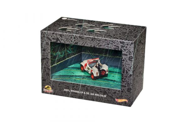 Hot Wheels Premium Jurassic Park Jeep Wrangler & Dr. Ian Malcolm - Image 2