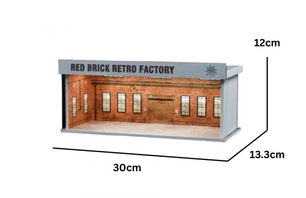 Diorama LED 1/64 Car Garage Red Brick Garage - Image 2