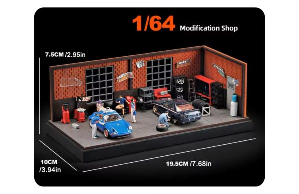 Diorama LED 1/64 Car Modification Shop - Image 4