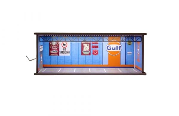 Gulf LED Diorama 1/64 Car Garage